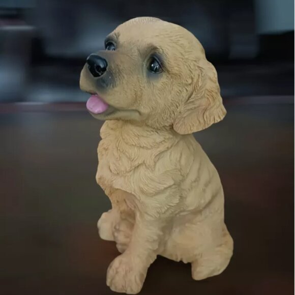 Golden Retriever Figurine Sitting Dog Nicely Detailed Statue Resin 6” Tall - Picture 4 of 12